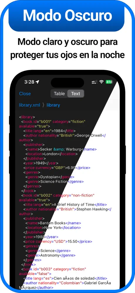 Visor, lector y editor de XML – 6